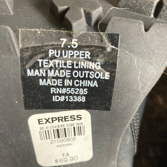 Express Faux Leather High Heel Ankle Boots Size 7.5 LIKE NEW Biker Date Night - Picture 3 of 6